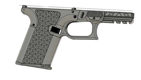 glock p80 trippy punteado 192 17 19 armas fuego apretones cargador velocidad extendido lanzamiento FMDA pistola artístico diseños 3d print model - Mito3D