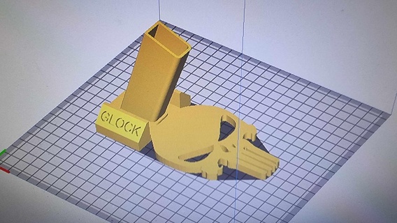 glock In piedi punitore airsoft staffa 3d print model - Mito3D
