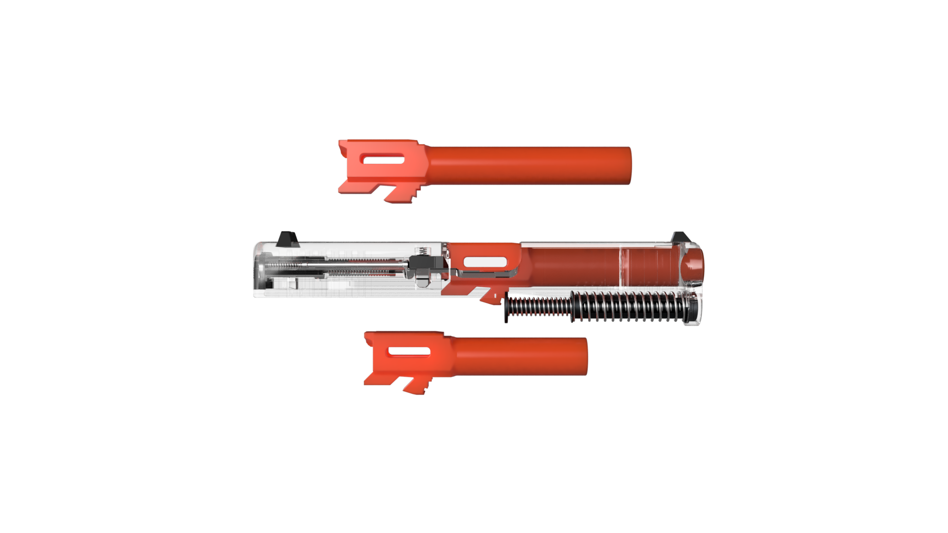 glock training barrel 40 & 357 sig 17 22 23 27 31 32 33 9mm gun hand 3D print model - Mito3D