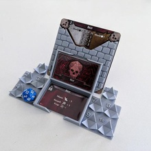 gloomhaven monster stats damage holder - d20 game frosthaven cards card tray boardgame 3d print model - Mito3D