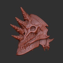 gloryhammer space shoulder fashion cosplay sculture skull rock music disguise fantasy horror 3d print model - Mito3D