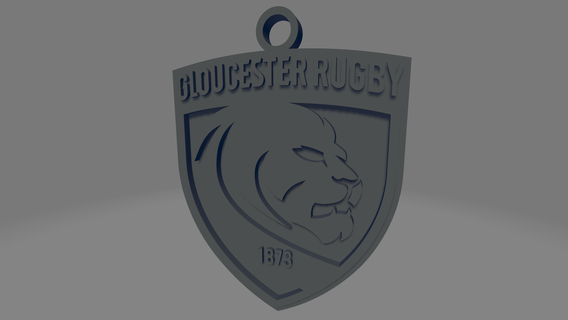 gloucester rugby keychain england uk united kingdom sport premiership gallagher team souvenir gift london 3d print model - Mito3D