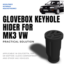boite gants trou serrure cacher mk3 vw gadget automobile volkswagen golf jetta 3d print model - Mito3D