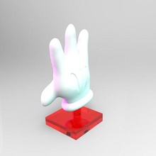 guanti disneyano arte mano disney Topolino cuphead stand amore 3d print model - Mito3D