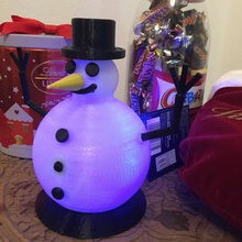 glow dark snowman home 3d print model - Mito3D