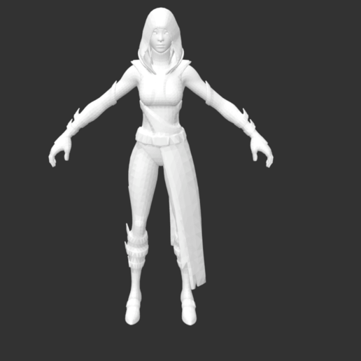 lueur fortnite jeu jouer cool femmes figure de la peau 3D print model - Mito3D