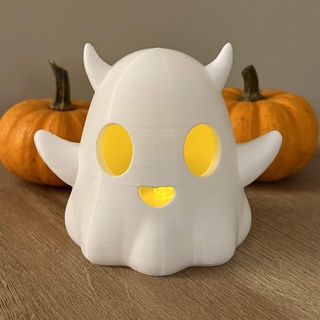 glow ghost halloween print place supports decoration cute 3d print model - Mito3D