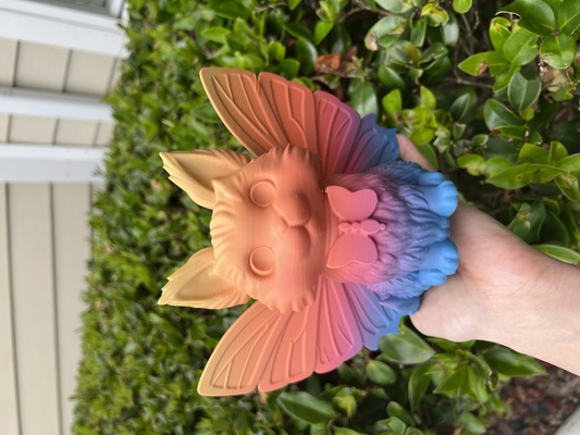 resplandor ala gatita gato mariposa juguete 3d print model - Mito3D