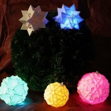 brillante chuchería Navidad ornamento decoración decoraciones luces adornos ligero lento 3d print model - Mito3D