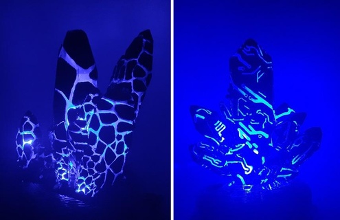 incandescente cristallo circuito lava lampade luce lampada bagliore progetto arte 3d print model - Mito3D