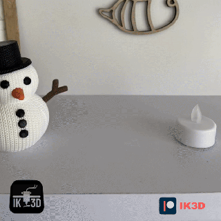 glowing knitted snowman lamp led candle - multiparts Home ornament home decor decoration tree xmas crochet crocheted holder winter 3d print model - Mito3D