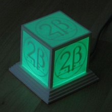 glowing logo cube various supportless reprap rapman pla electronics box art 3d 3d print model - Mito3D