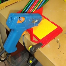 glue gun holder tool tools rest silicone remix 3d print model - Mito3D