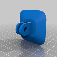 glue mount modular mounting gopro mms 3d print model - Mito3D