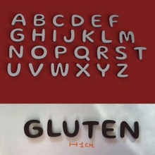 gluten uppercase 3d letters stl file 3d print model - Mito3D