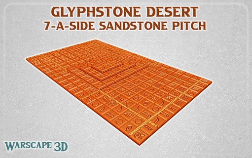 glyphe désert 7 side fantaisie Football Jeu champ bol stade pirogue sang boue sable calcul 3d print model - Mito3D