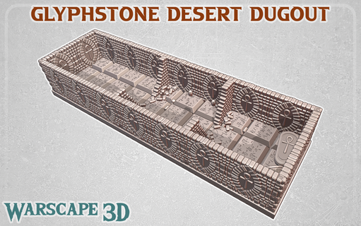 piedra glifo Desierto fantasía fútbol refugio subterráneo marcador juego tono campo cuenco estadio sangre barro Roca arena 3d print model - Mito3D