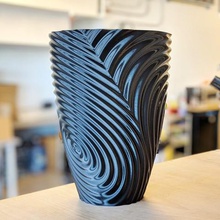 gmax twisted ripple vase bin home spiral decor 3d print model - Mito3D