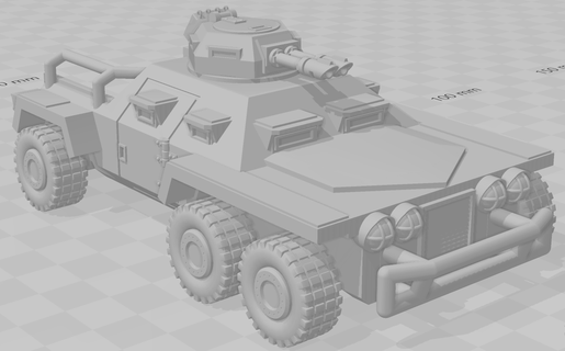 gmc84 timsah zırhlı araba gotik saldırı atv acımasız Grimdark Tauros askeri deniz araç savaş oyunları 3d print model - Mito3D