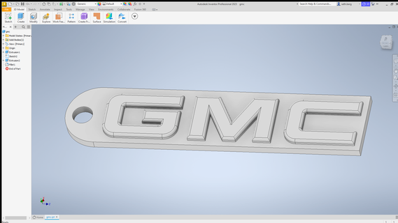 gmc chave anel caminhão chaveiro 3d print model - Mito3D