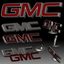 gmc logotipo motores carro marca 3d impressora cnc roteador auto imprimível 3d print model - Mito3D