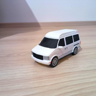 gmc safari panneau van voiture modèle Panelvan toit grille rc jouet camp caravane 3d print model - Mito3D