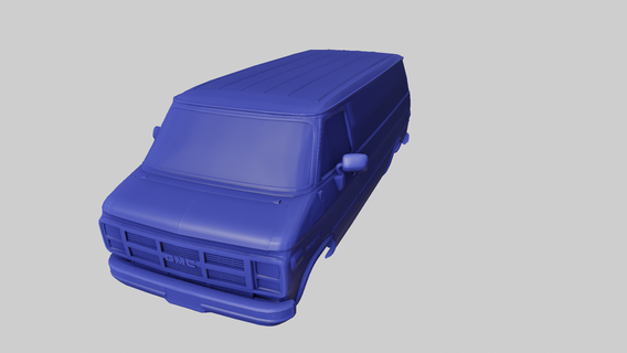 gmc vandura vehículo cuerpo camioneta detallado rc coches 3d print model - Mito3D
