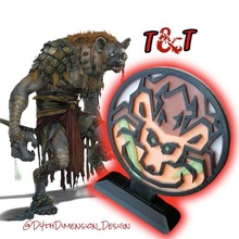 gnoll - d&d set minis miniatures gnull token miniature dungeons dragons evil pg game dungeons&dragons character goblin vampire zombie dungeon master 3d print model - Mito3D