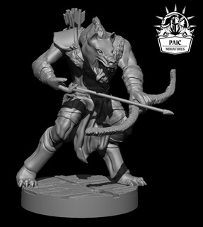 gnoll archer dnd fantasy frostgrave rangersofshadowdeep dungeoncrawler descent heroquest 3d print model - Mito3D