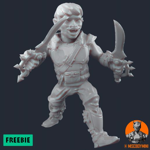 gnome bandit dnd ttrpg rpg miniature 3D print model - Mito3D