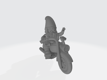 gnome bike stl gnom dworf toy 3d print model - Mito3D