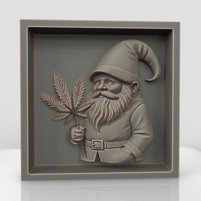 gnome décor art stl 3d modèle bas relief abeille 3monkeys buste mur dekor ventilateur sculptures bustes cnc routeur animal mignonne impression soulagement 3d print model - Mito3D