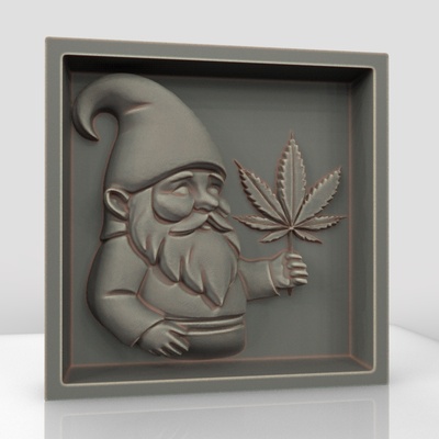 gnome décor art stl 3d modèle bas relief abeille 3monkeys buste mur dekor ventilateur sculptures bustes cnc routeur animal mignonne impression soulagement 3d print model - Mito3D