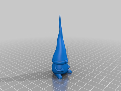 gnome petit échelle trancheuse fixé art 3d print model - Mito3D