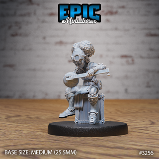 gnome tinkerer female reparing dnd miniature tabletop miniatures gaming monster 3d model rpg dndminis stl file epic-miniatures dndminiatures 3dprint 3dminiature printedminis 3dprinting dungeon fantasy roleplaying dragon warrior undead pre-supported 3d print model - Mito3D