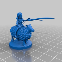 gnome warlock riding sheep game animals roleplaying pathfinder mount dnd 3d print model - Mito3D