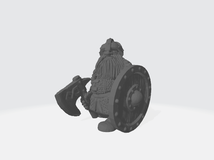 gnome warrior stl dwarf toy statuette model 3d print model - Mito3D