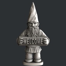 gnome bienvenida art vcarve aspire artcam magia de los huesos la impresora Modelos 3d 3d print model - Mito3D