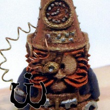 gnomie inventor art family fantasy gnome steampunk uncle sculptures 3d print model - Mito3D