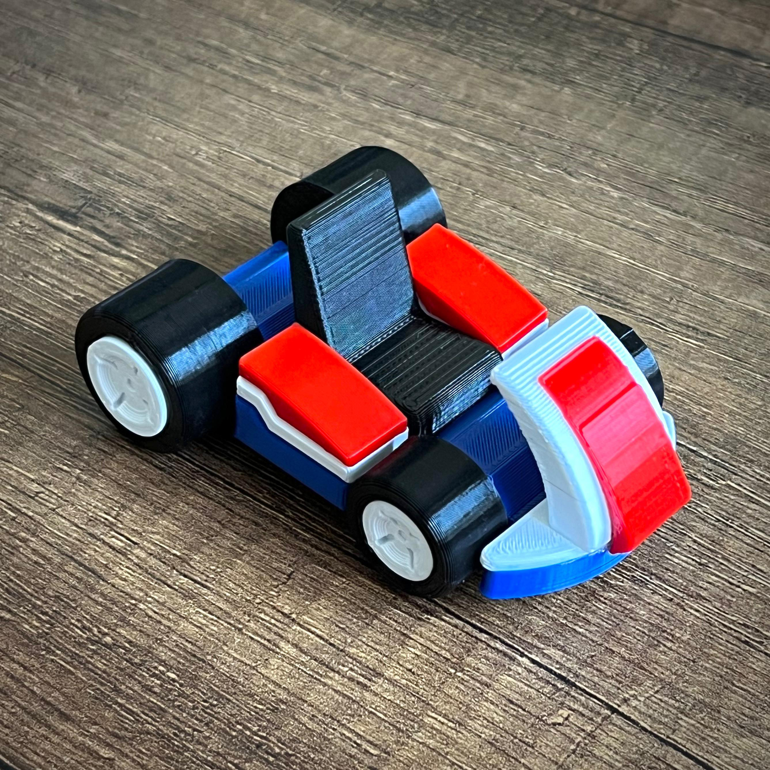 kart modelo mario inspirado fácil impresión gakart karting juguete 3D print model - Mito3D