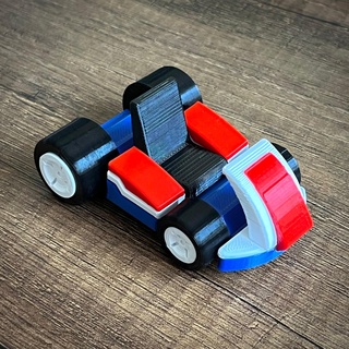 go kart model - mario kart inspired - easy print mario kart go kart gokart karting toy go kart mario  3d print model - Mito3D