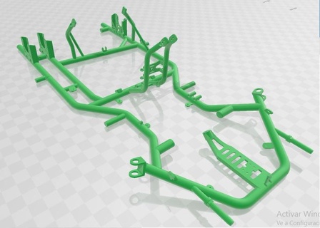 go kart otk chassis frame 2023 karting tonykart framework table tube 3d print model - Mito3D