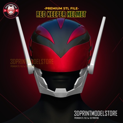 go verlierer ranger ablehnen rot bewahrer helm cosplay stl roter hüter maske super sentai leistung 3d print model - Mito3D