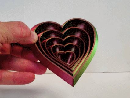 go playing heart 3d print model - Mito3D