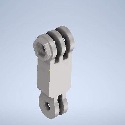 go pro extension set gadget support linkage cord sjcam camera coupler 3D print model - Mito3D