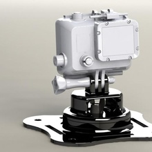 ir pro montagem giratório gadget canoagem monte suporte de câmera a gopro go 3d print model - Mito3D