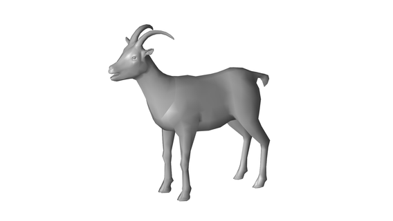 capra goat animale mare natura pesce 3d print model - Mito3D