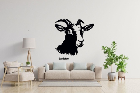keçi ev hayvan deko duvar duvar Aşk maskot orman hayvanlar tablolar dekorasyon ev vegan vegan vejetaryen domuz 3d print model - Mito3D