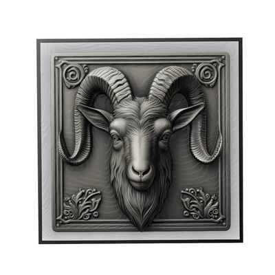 capra animale sollievo arte animali yeggi mito3d fallimento google ciondoli medaglione animal relief wall art parete 3d print model - Mito3D