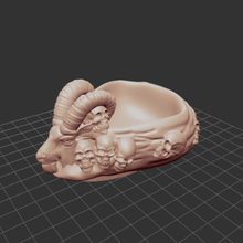 goat ashtray skull 3d print model - Mito3D